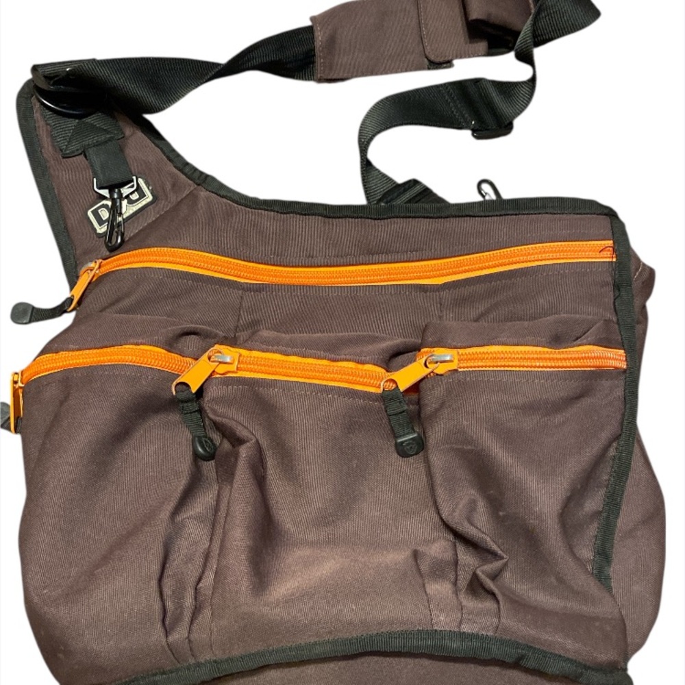 Stylish Brown and Orange Men's Diaper Bag